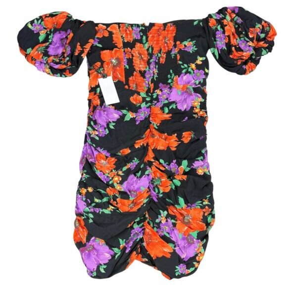 Astr The Label Floral Off Shoulder Mini Dress Size Medium - Picture 2 of 5